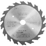 DT1089 DEWALT Tarcza Pilarska  165x20mm,  18 zęby FTG, szybkie cięcie