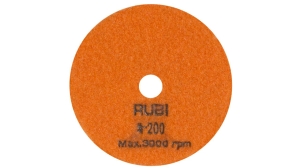 RUBI Dysk polerski na sucho 100 mm - Ziarno #200