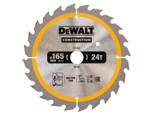 DT1949 DEWALT Tarcze do pilarek ręcznych 165x20mm 24T (DC)