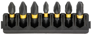 DT70809 DEWALT 7 szt. Bity PH/PZ 25mm TOUGHCASE FLEXTORQ