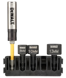 DT70826 DEWALT 4 szt. Klucze nasadowe + uchwyt TOUGHCASE