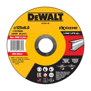 DX7941 DEWALT Tarcza szlifierska do stali 125X6X22,23MM