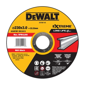 DX7987 DEWALT Tarcza do cięcia stali nierdzewnej 230X3X22,23MM