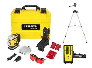 Nivel System CL3R LASER KRZYŻOWY CZERWONY 3x360  Zestaw ze statywem SJJ-M1 EX i odbiornikiem RD800