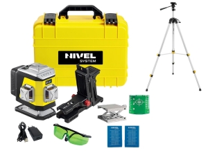 Nivel System CL3B LASER KRZYŻOWY NIEBIESKI 3x360  Zestaw ze statywem SJJ-M1 EX