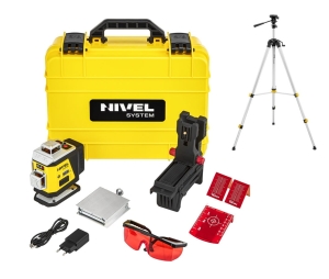 Nivel System CL4R LASER KRZYŻOWY CZERWONY 4x360 Zestaw ze statywem SJJ-M1 EX