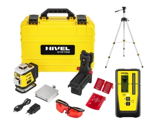 Nivel System CL4R LASER KRZYŻOWY CZERWONY 4x360 Zestaw ze statywem SJJ-M1 EX i odbiornikiem RD800