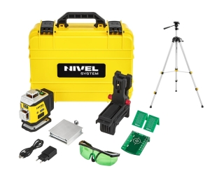 Nivel System CL4G LASER KRZYŻOWY ZIELONY 4x360 Zestaw ze statywem SJJ-M1 EX