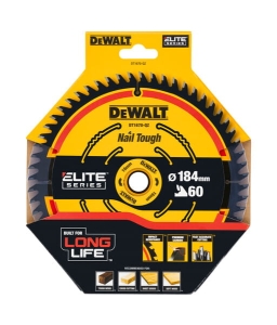 DT1670 DEWALT Tarcza pilarska ELITE CSB 184x16MM 60T