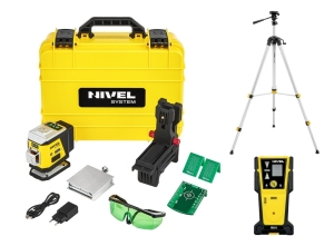Nivel System CL3G LASER KRZYŻOWY ZIELONY 3x360  Zestaw ze statywem SJJ-M1 EX i odbiornikiem CLS-5