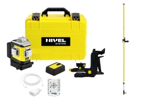 Nivel System CLx3R LASER KRZYŻOWY CZERWONY 3x360  Zestaw z tyczką rozporową LP-36