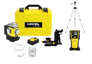 Nivel System CLx3R LASER KRZYŻOWY CZERWONY 3x360  Zestaw ze statywem SJJ-M1 EX i odbiornikiem CLS-5