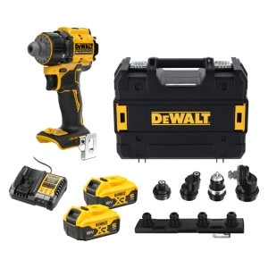 DCD803P2T DEWALT Wiertarko Wkrętarka z Wymiennymi Głowicami 2x5Ah