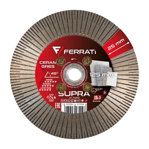 SUPRA FERRATi 125 Tarcza diamentowa tnąca i szlifująca 125mm M14F