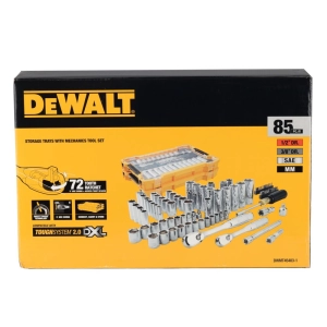 DWMT45403-1 DEWALT ZESTAW 85 ELEMENTÓW - GWINT 3/8 1/2" MTS SAE/MM