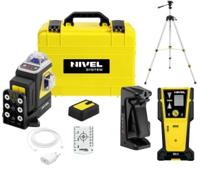 Nivel System CLx3R MOTOR LASER KRZYŻOWY CZERWONY 3x360 Zestaw ze Statywem SJJ M1 EX i odbiornikiem CLS 5
