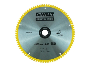 DT1184 DEWALT Tarcza do pilarek stacjonarnych 305x30 mm, 80 zębów ATB +5°