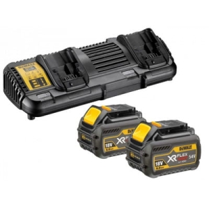 DEWALT FLEXVOLT DCB132X2 Zestaw DCB132 FLEXVOLT - 2 akumulatory DCB547 18V/54V 9.0Ah + Ładowarka DCB132 z dwoma portami